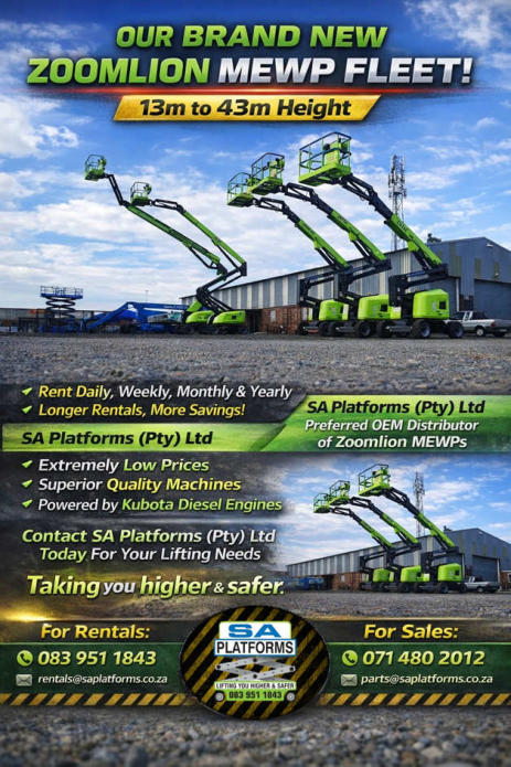 Zoomlion MEWP Fleet machines
