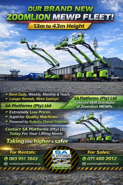 Zoomlion MEWP Fleet machines
